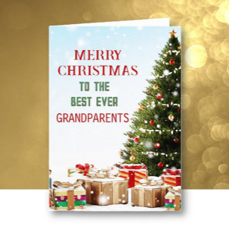 ¡Saludos! Tarjeta de Navidad para abuelos