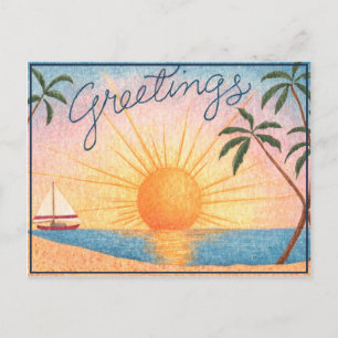 Saludos tropicales - postal