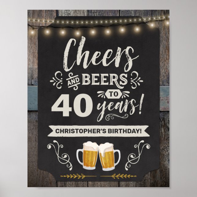 Saludos y cervezas 40.ª señal de bienvenida (Frente)