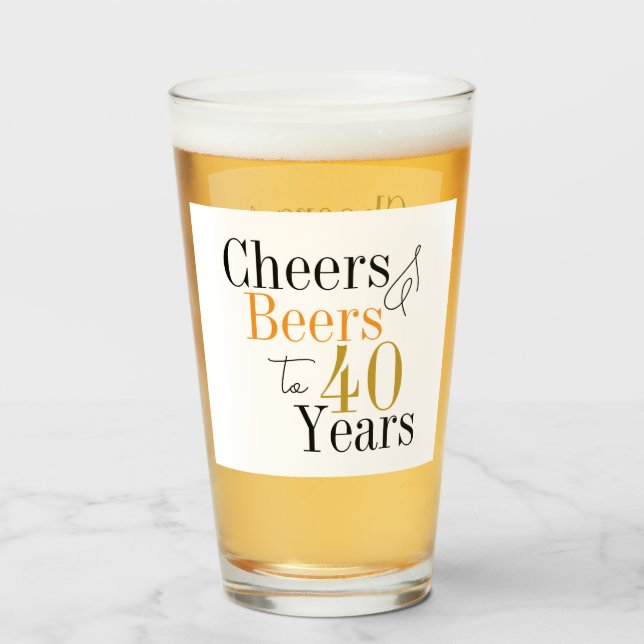 Saludos y cervezas 40 cumpleaños (Anverso (lleno))