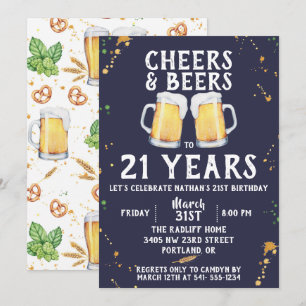 Saludos y cervezas Invitación a la fiesta de cumpl