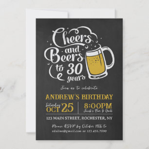 Saludos y cervezas Invitación al cumpleaños