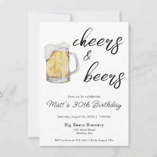Saludos y cervezas Invitación al cumpleaños