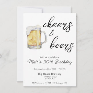 Saludos y cervezas Invitación al cumpleaños