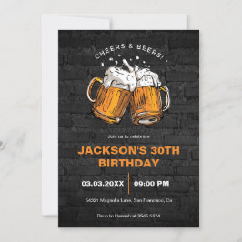 Saludos y cervezas Invitación al cumpleaños
