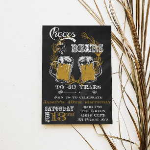 Saludos y cervezas Invitación al cumpleaños