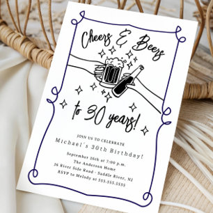 Saludos y cervezas Invitación al cumpleaños