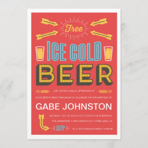 Saludos y cervezas Invitación al cumpleaños