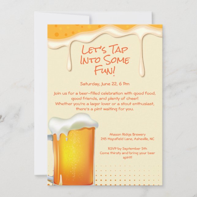 Saludos y cervezas - Invitaciones festivas para el (Anverso)