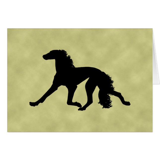 Saluki Silhouette (Anverso (Horizontal))