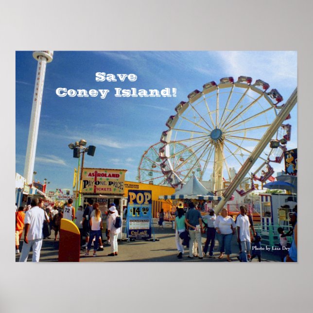 ¡Salva Coney Island! Póster (Frente)