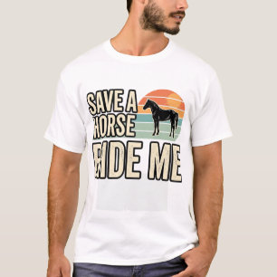 Salva un Caballo Móntame Diseño de Camiseta Wester