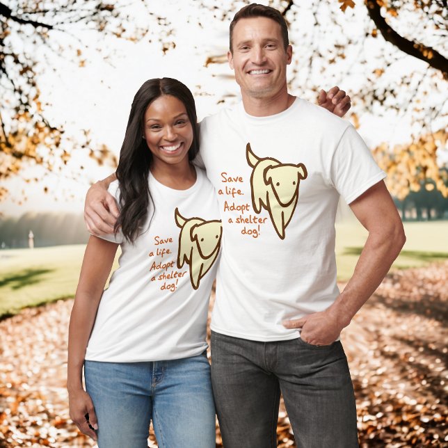 Salva una Vida Adopta una Camiseta de Perro de Ref (Wear Your Compassion: Shelter Dog Advocacy T-Shirt 🐕❤️)