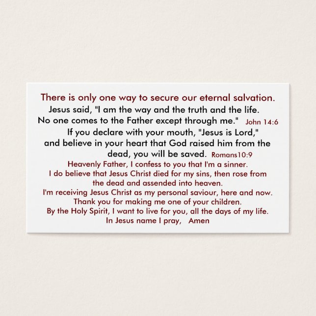 Salvación del cielo 2 (Frente)