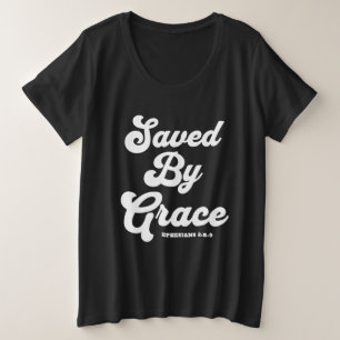 Salvado Por Grace Ephesian 2:8-9 Camiseta Oscura B
