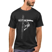 Salvado por Grace Ephesian 2:8 Camiseta negra