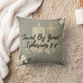 “Salvado por Gracia” Almohada Cristiana | Efesios