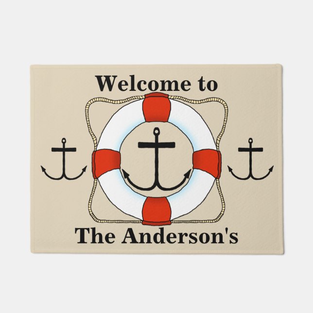 Salvador de vida y alfombra de puerta de anclaje (Anverso)