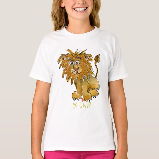 Salvaje En La Camiseta Del León Personalizado Del  (Anverso)