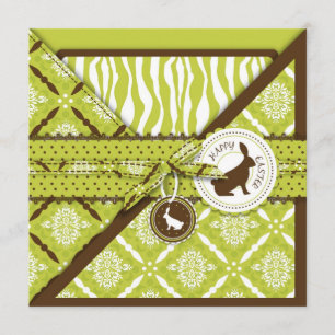 Salvaje sobre cuadrado de la invitación de los