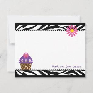 Salvaje sobre tarjeta de nota de las magdalenas