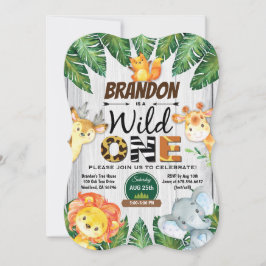 Salvaje Una invitación de cumpleaños. Safari de la