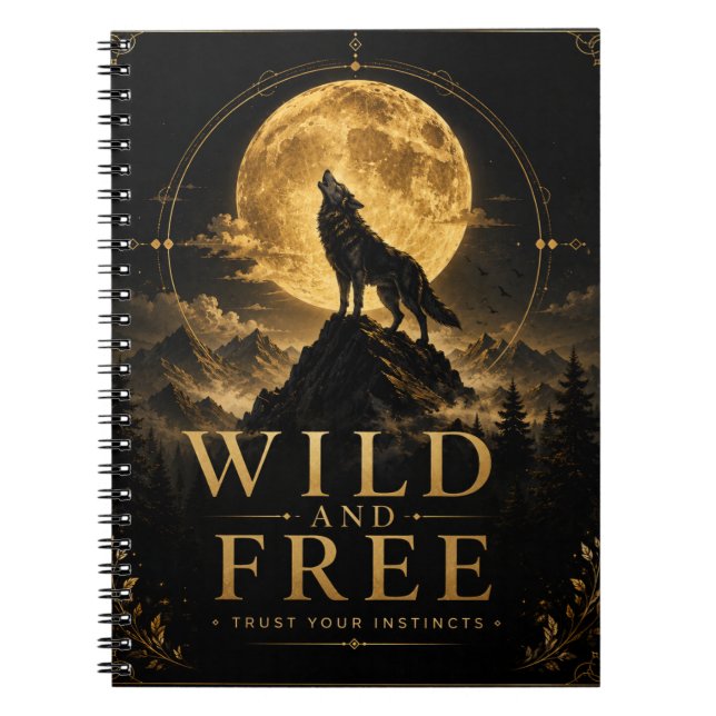 Salvaje y Libre | Cuaderno Espíritu de Lobo  (Frente)