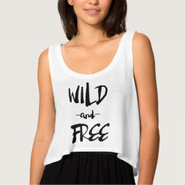 Salvaje y libre | Moderno caligrafía Crop Tank Top