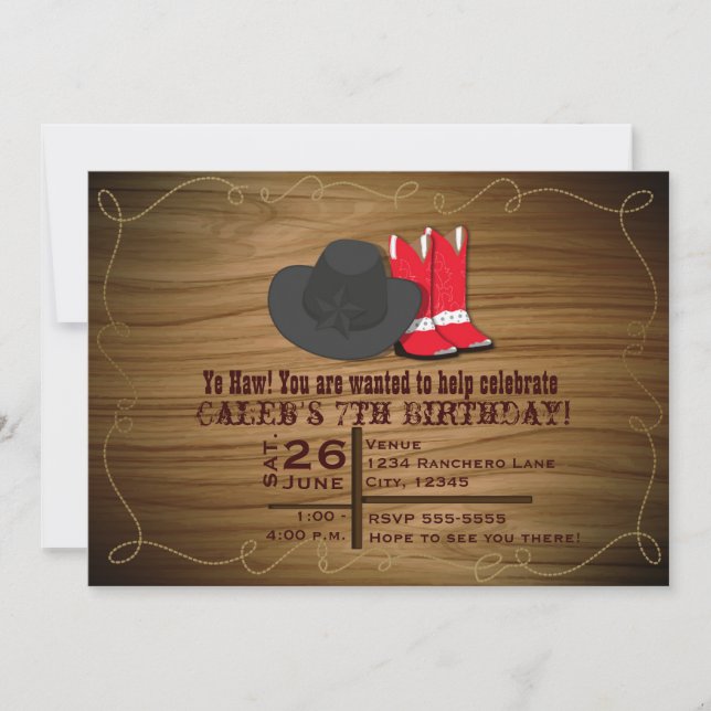 Salvajes boots e invitación Gorra de los países oc (Anverso)