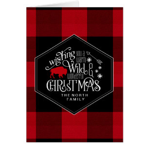 Salvajes Navidades Maravillosos Red Buffalo Plaid 