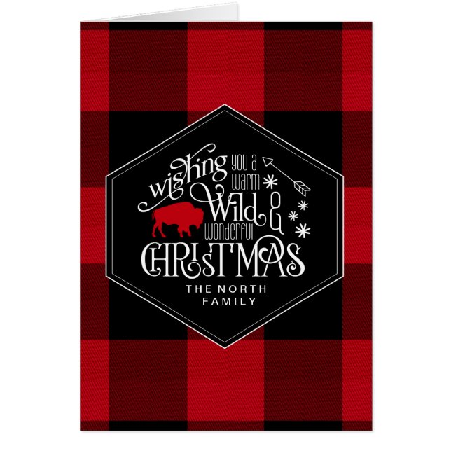 Salvajes Navidades Maravillosos Red Buffalo Plaid  (Frente)