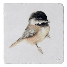 Arte de acuarela de chickadee