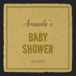 Salvamanteles Baby Shower Minimalista moderno de color dorado<br><div class="desc">¿Crees que es difícil elegir un diseño según tu propia personalidad y gustos? Tal vez este diseño haga tu trabajo más fácil. Mira de nuevo,  esto es definitivamente lo que estás buscando.</div>