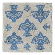 Beautiful classic folk art birds Italian style