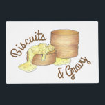 Salvamanteles Biscuits y alimentos para el desayuno Sur de Gravy<br><div class="desc">El diseño presenta un original ilustracion de marca de un clásico plato de desayuno del sur: galletas y salsa de salchichas. Este ilustracion de galletas y de sepia también está disponible en otros productos. ¿No ves lo que estás buscando? ¿Necesita ayuda con la personalización? Contacte con Rebecca para que tenga...</div>