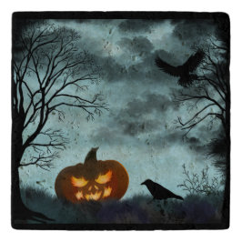 Salvamanteles Calabaza y calabaza de Halloween