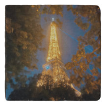 Ciudad de las Luces Torre Eiffel Travertine Trivet