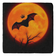 Cojín de Halloween del Rey Murciélago Coronado