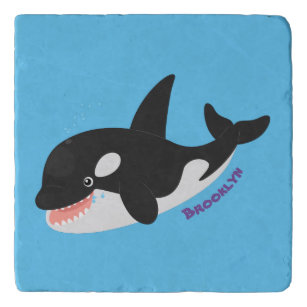 Salvamanteles Cómico asesino ballena orca personalizado lindo il