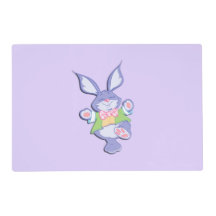 Conejito de pascua púrpura de baile