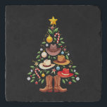 Salvamanteles Cowboy Western Christmas Tree Santa<br><div class="desc">navidades de vaqueros,  Navidades occidentales,  vaquero,  vaquero de Navidad,  vacaciones occidentales,  botas de gorras de vaquero,  árbol de Navidad occidental,  elementos de vaquero,  vacaciones</div>