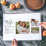 Salvamanteles Fotografía de pareja colgante y regalo de esposa r<br><div class="desc">Fotografía de pareja colgante y regalo de esposa romántica</div>