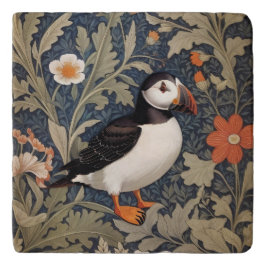 Salvamanteles Hermoso Puffin William Morris inspirado