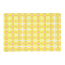 Mediados de siglo Placemat amarillo retro moderno