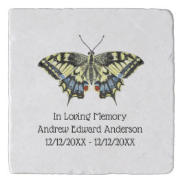 Salvamanteles Memorial de Mariposa Personalizado Pérdida de un S