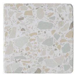 Salvamanteles Moderna y sencilla tela blanca Terrazzo
