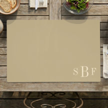 Monograma Personalizado Beige Quiet Luxury Japandi