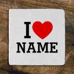 Salvamanteles Nombre del corazón<br><div class="desc">Escriba el nombre o texto deseado en la sección de nombres.</div>
