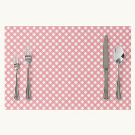 Salvamanteles Patrón de Gingham rosa Coral