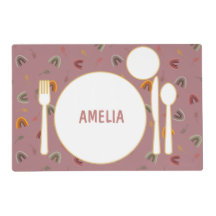 Placemat Boho Montessori con nombre personalizado